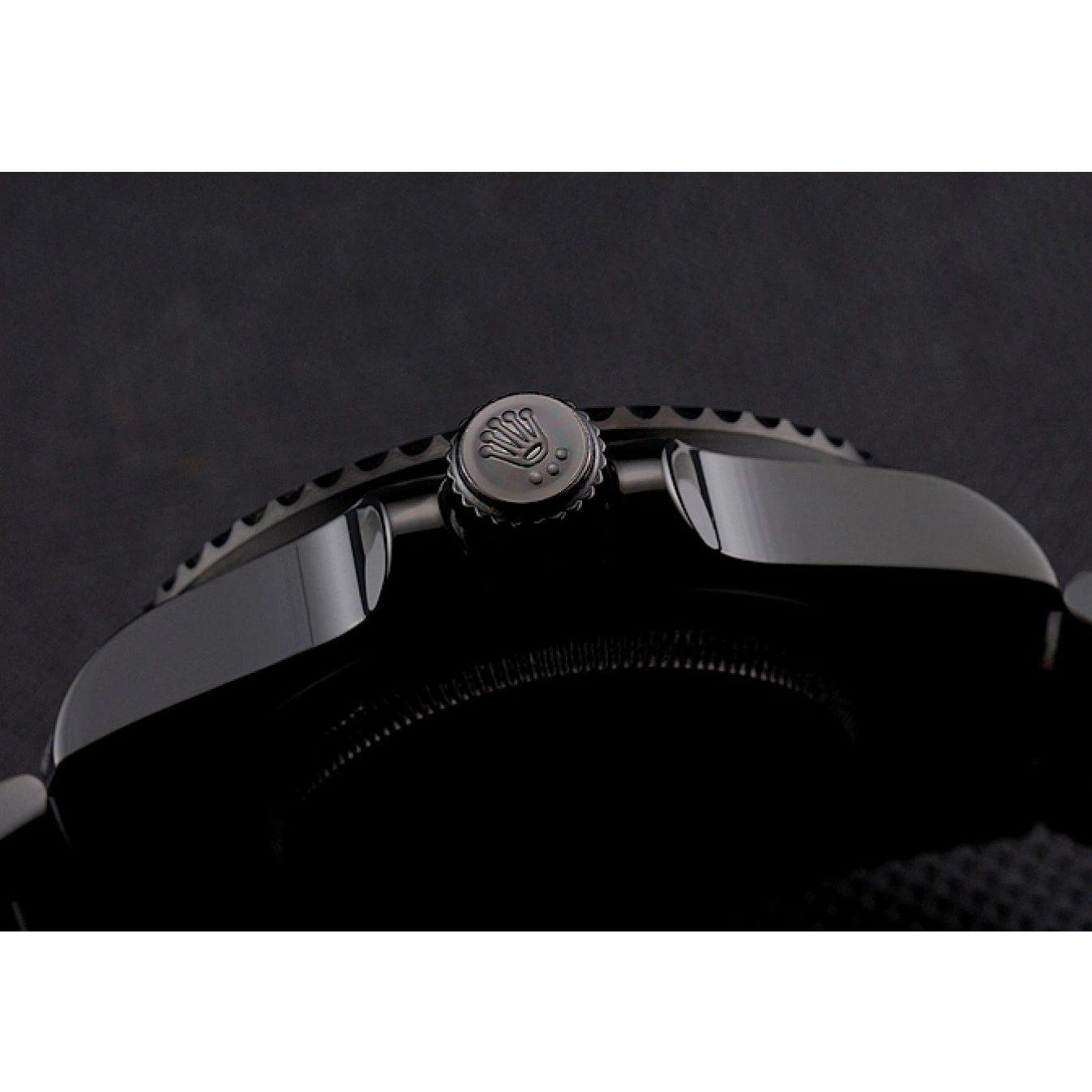 Aaa replica watch Ionized Case Bracelet Bamford And Rolex Submariner Roman Numerals Black Black Dial 0707